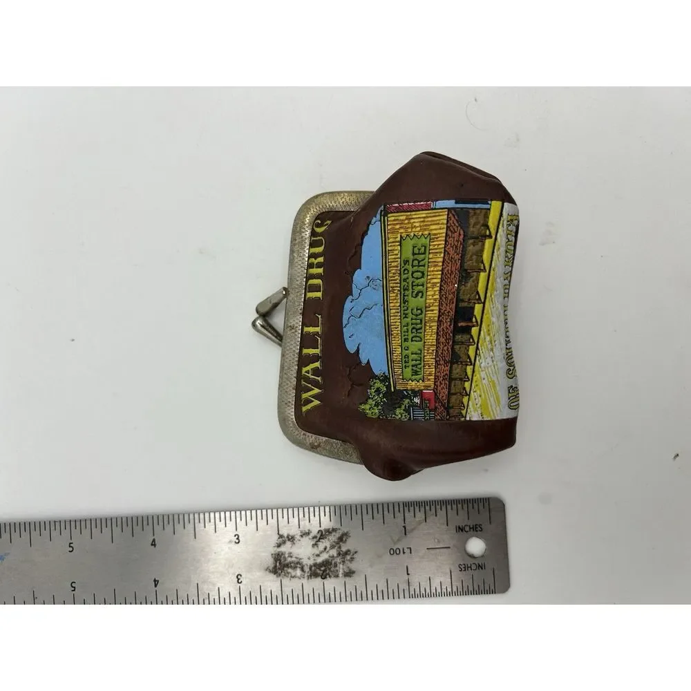 Ted & Bill Hustead Wall Drug‎ Store Vintage Change Purse W